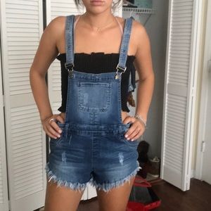 Denim overalls